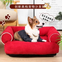 soft high quality dog bed for large dogs comfy couch cat house cotton breathable medium and small dog pet sofa bed accessories