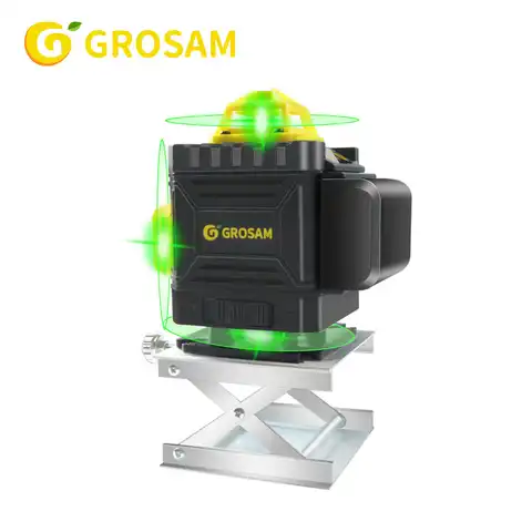 Самонивелирующийся лазерный уровень GROSAM 360, 16 линий, 4D