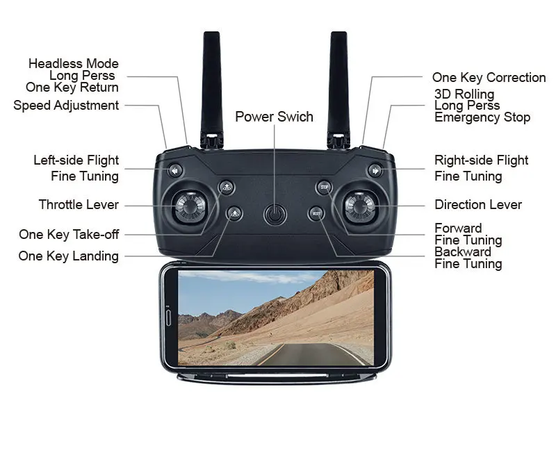 2020 E68 Newest HD Wide 720P/ 1080P/ 4K Camera Altitude Holding Foldable Drone Toys |