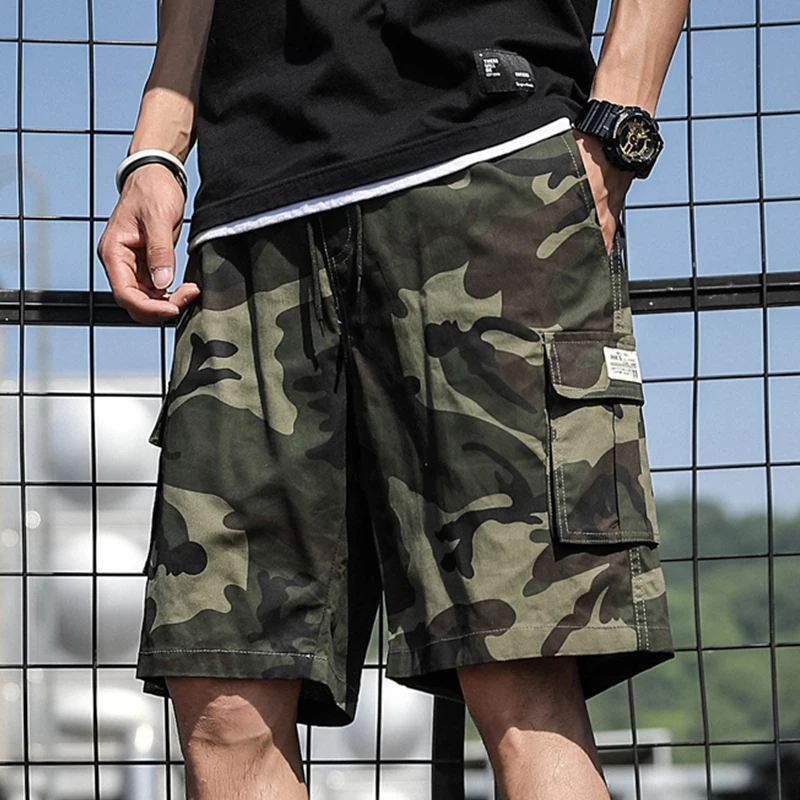 Мужские камуфляжные шорты свободного покроя повседневные карго размера плюс 5XL