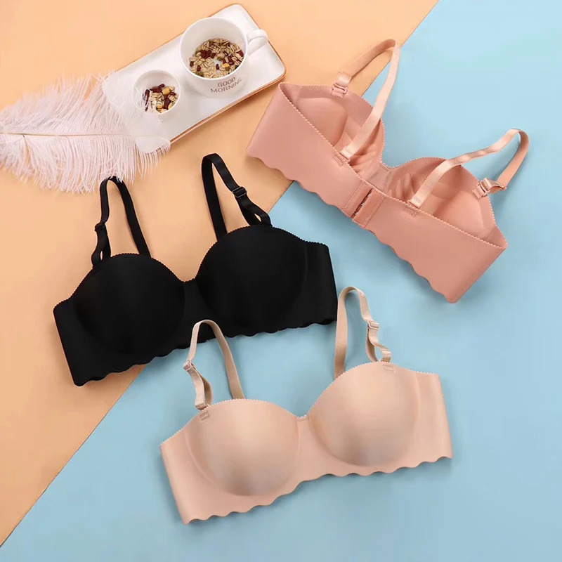 

Richkeda Store New 2021 Sexy Women Strapless Bra Invisible Bralette Seamless Lingerie Backless Push Up Underwear For Wedding