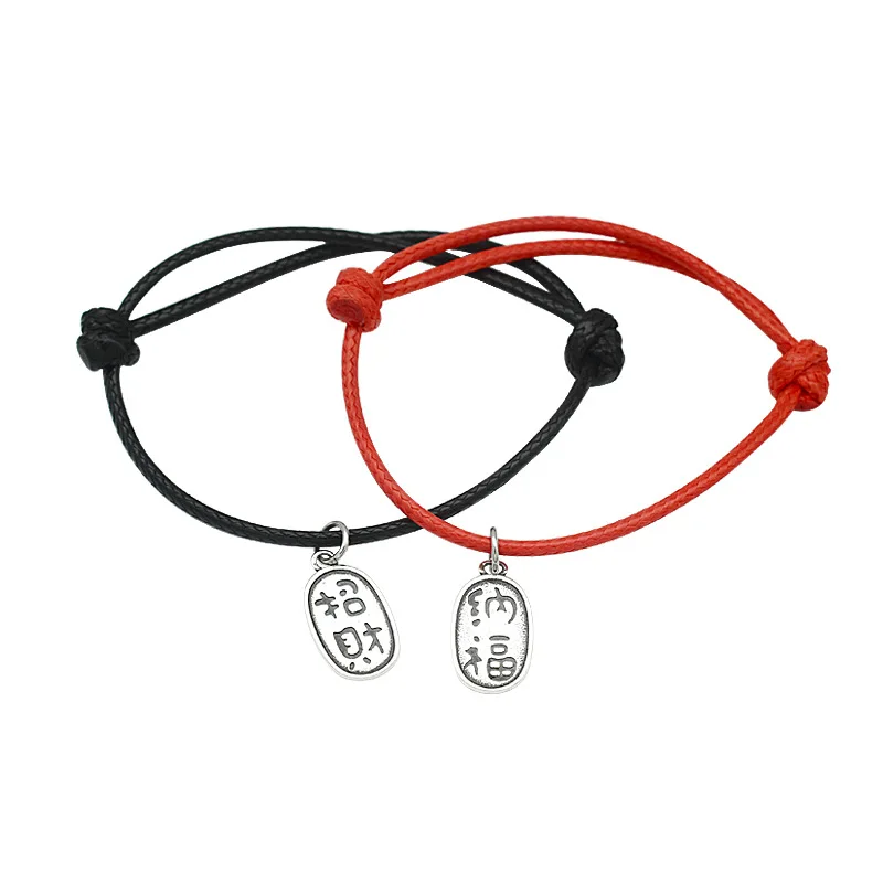 La Monada 925 Sterling Silver Bracelet Chinese Charm Couple Red Rope Thread Line Bracelets For Women Men | Украшения и аксессуары