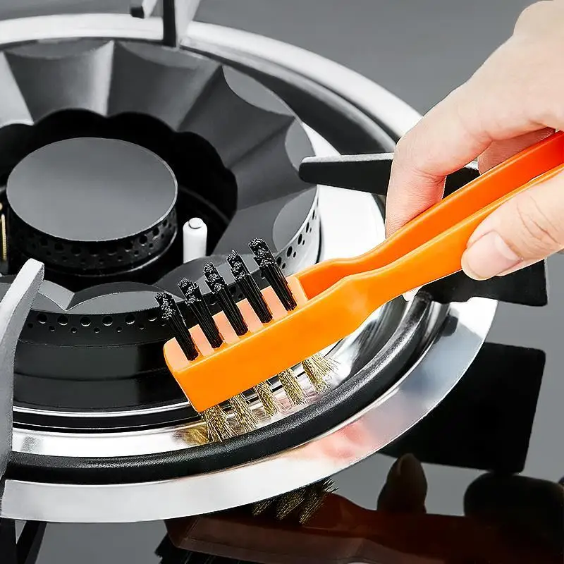 

Multi-Functional Gas Stove Cleaning Brush Range Hood Stove Decontamination Brush Kitchen Cleaning Gadget Steel Wire Gap Small