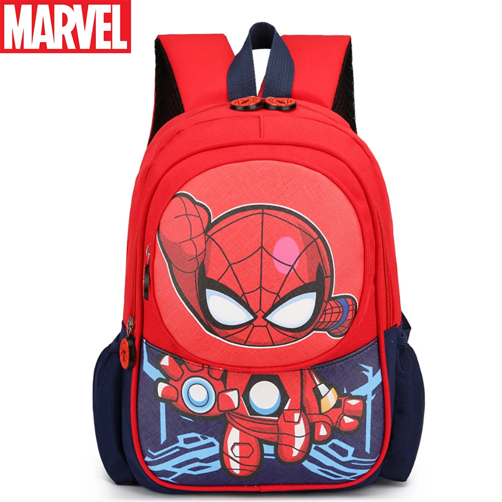 

Детский школьный ранец Marvel для мальчиков и девочек, многофункциональный рюкзак с рисунком Человека-паука, Железного человека и аниме для по...