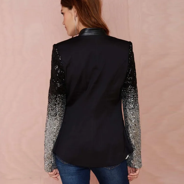 

Plus Size Clothing for Women Suit Jacket Women's European American Autumn Sequin Slim Casual Women's Small Business Suit Coat