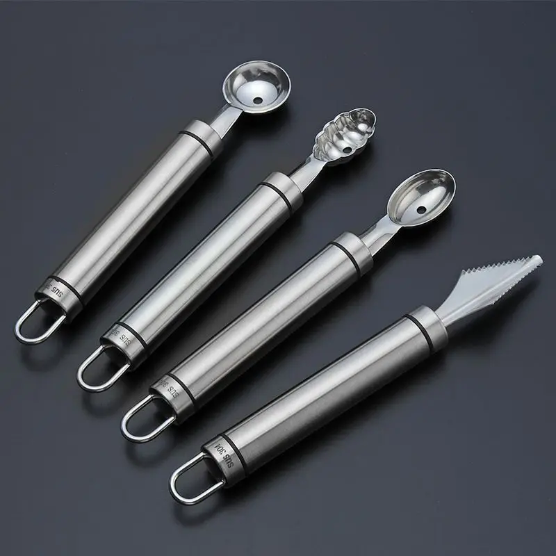 Нержавеющая сталь фрукты балерины Дыня Резьба ножи шаровой мини-экскаватор