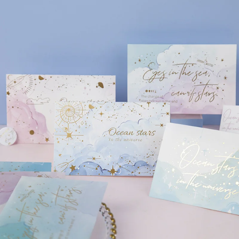 20 упаковок/партия романтическая цветная бумага конверт штамповка складная