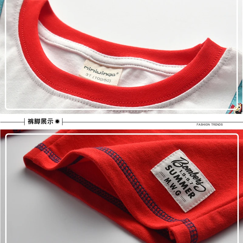 2019 летняя одежда для маленьких мальчиков Детский Модный хлопковый повседневный