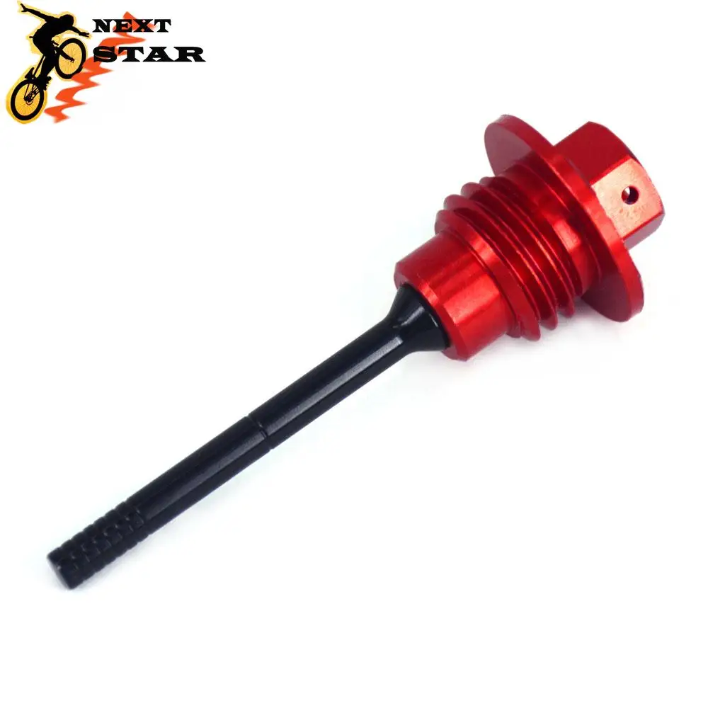 CNC 09-16 Motorcycle Red Aluminum Oil Dipstick Gauge Plugs For HONDA CRF450R CRF 450R 450 R 2009-2011 2012 2013 2014 2015 2016 | Автомобили