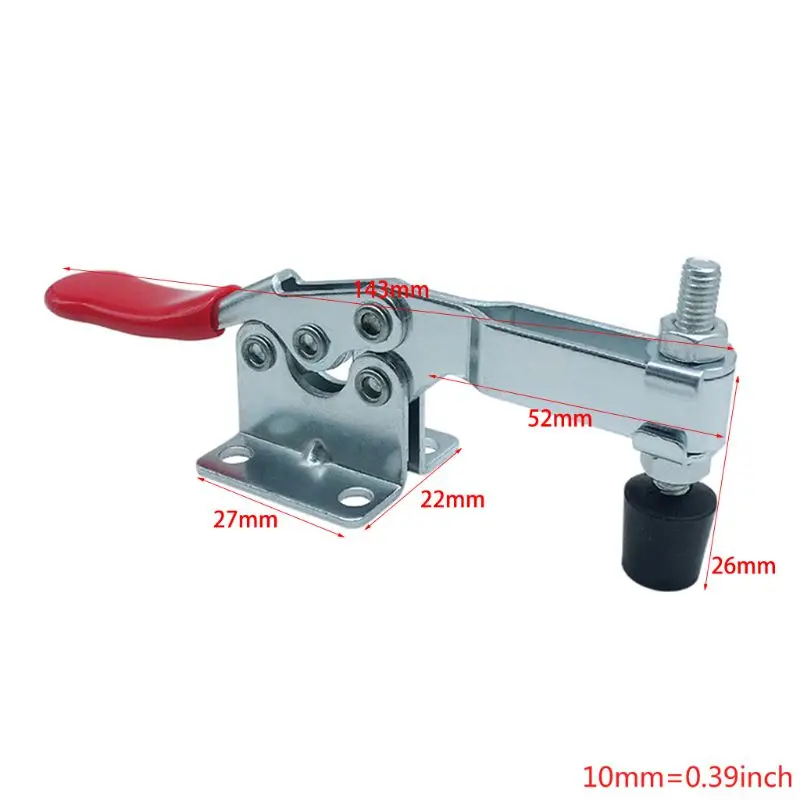 

4 pcs Holding Capacity 220lbs(100Kg) Quick Release Vertical Type GH-201b Horizontal Toggle Clamp Hand Tool Set