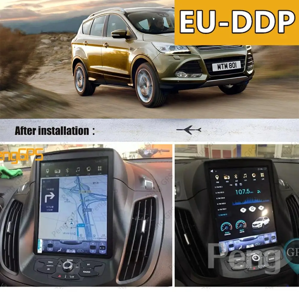 

Car Multimedia Player For Ford Kuga C-max Escape Android Radio Audio Stereo PX6 autoradio GPS Navi Head unit Tesla Touch Screen