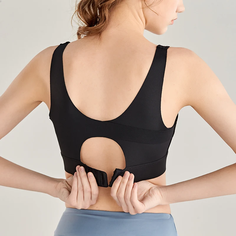 Женский ударопрочный дышащий спортивный бюстгальтер с подкладкой для йоги