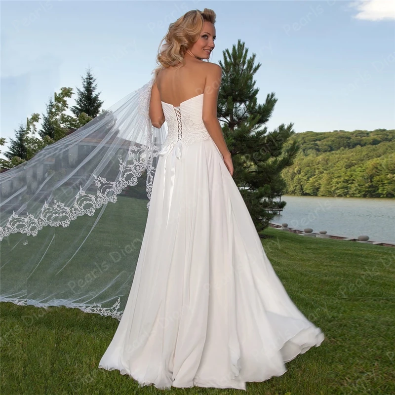 Соблазнительные Свадебные платья без рукавов с вырезом сердечком пляжные