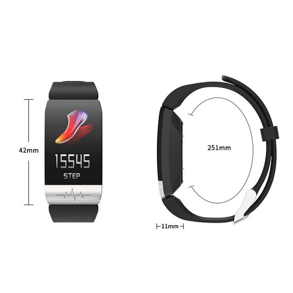

T1S Body Temperature Heart Rate Blood Pressure Monitoring Sport Smart Bracelet