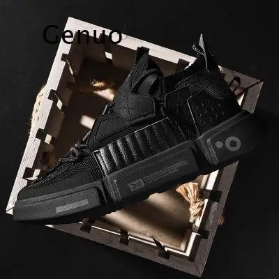 

2021 New High Quanlity Men's Sports Shoes Color Matching Male Casual Shoes Lace Up Mesh Breathable Men Running Shoes