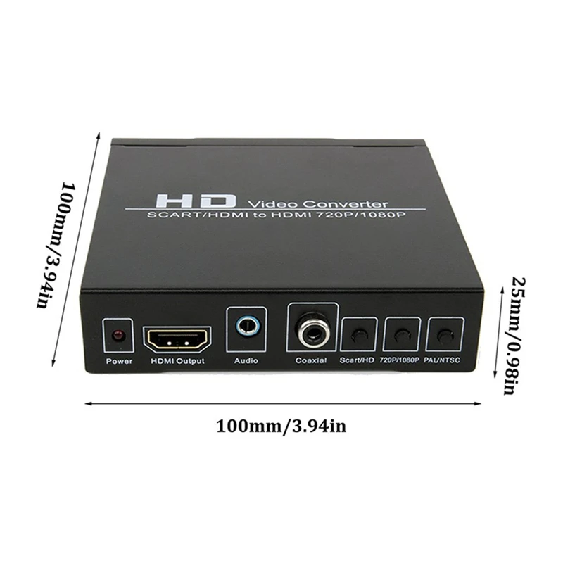 

Scart HDMI to HDMI 720P 1080P HD Video Converter Aiduo Video Monitor Box Converter Adapter for HDTV DVD STB US/ UK/ EU Plug