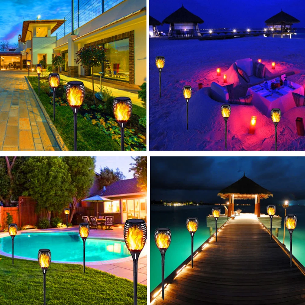 

Dusk to Dawn Auto On Flames Torch Lights Garden Jardin Outdoor Solar Landscape Decoration Foco Solaire Exterieur Luces Navidad