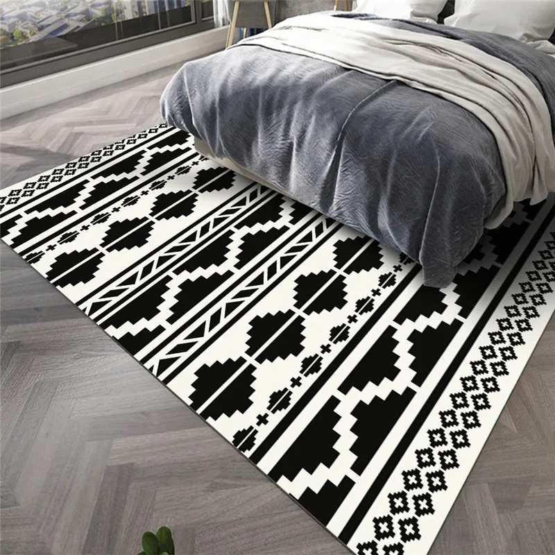 

Geometric style Large Bedroom Tea Table Rugs Carpets Rectangular Antis-kid Floor Mat Abstract Modern Art Carpet For Living Room