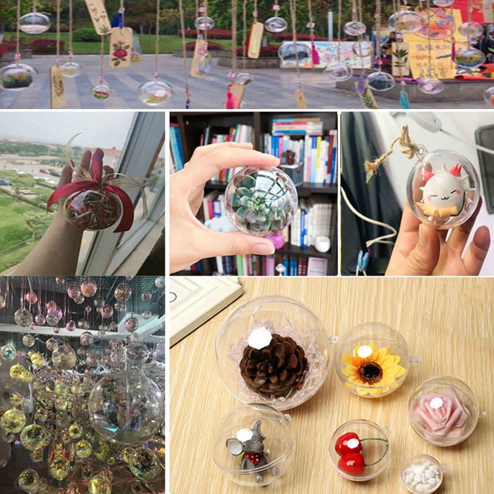 20 шт Рождественская елка украшение подарок коробки для конфет DIY шар прозрачный