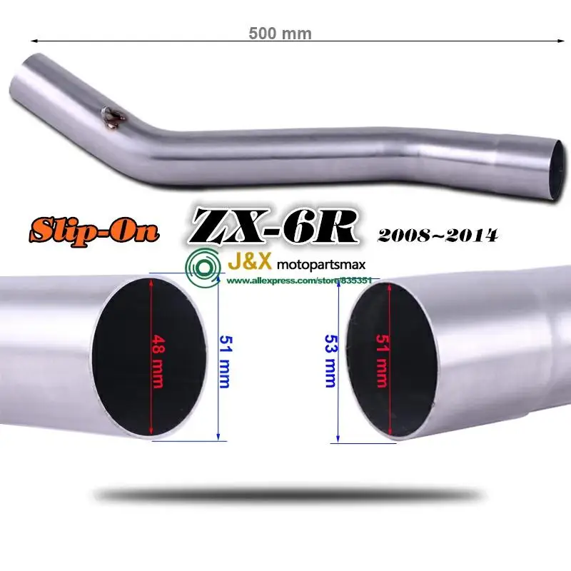 ZX 10R глушитель выхлопных газов мотоцикла среднее звено полная система слипоны