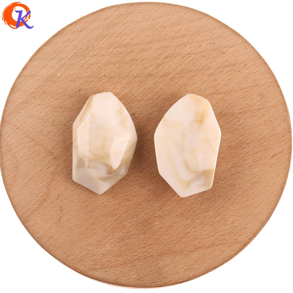 Cordial Design 22x35MM 50pcs Jewelry Accessories/Hand Made/Acrylic Beads/Marble Effect/Earring Findings/DIY Jewelry Making