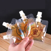 50pcs plastic drink bag packaging spout pouches for honey outdoor storage bag 20ml 30ml 50ml 70ml small capacity