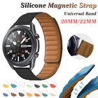 Ремешок для часов Samsung Galaxy, силиконовый, магнитный, 20 мм, 22 мм, 42 мм, 46 мм, Galaxy Watch 3, 45 мм, 41 мм, для Amazfit Bip GTR