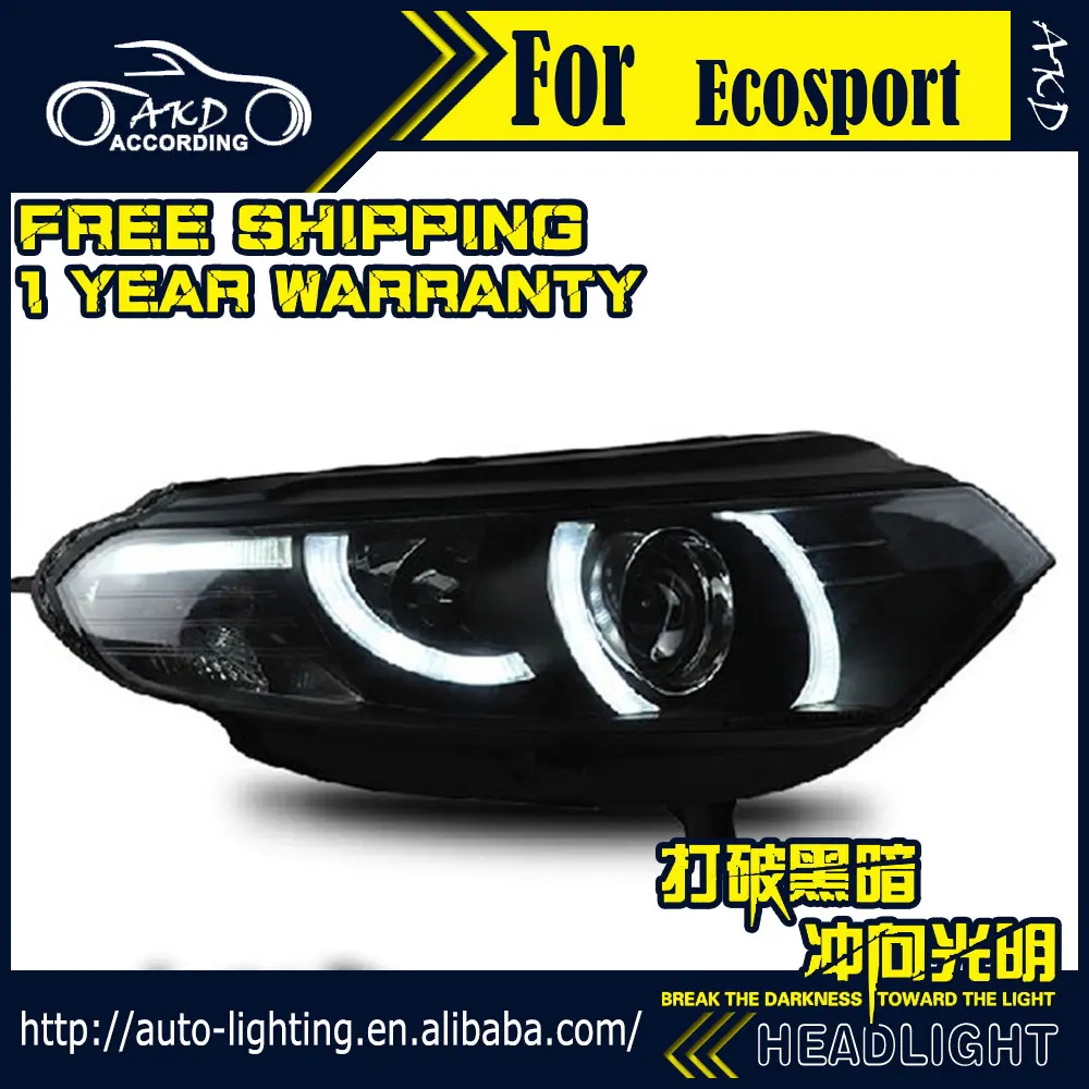 AKD автостайлинг фары в сборе для Ford Ecosport светодиодный ные 2014 сонар DRL H7 D2H Hid опция
