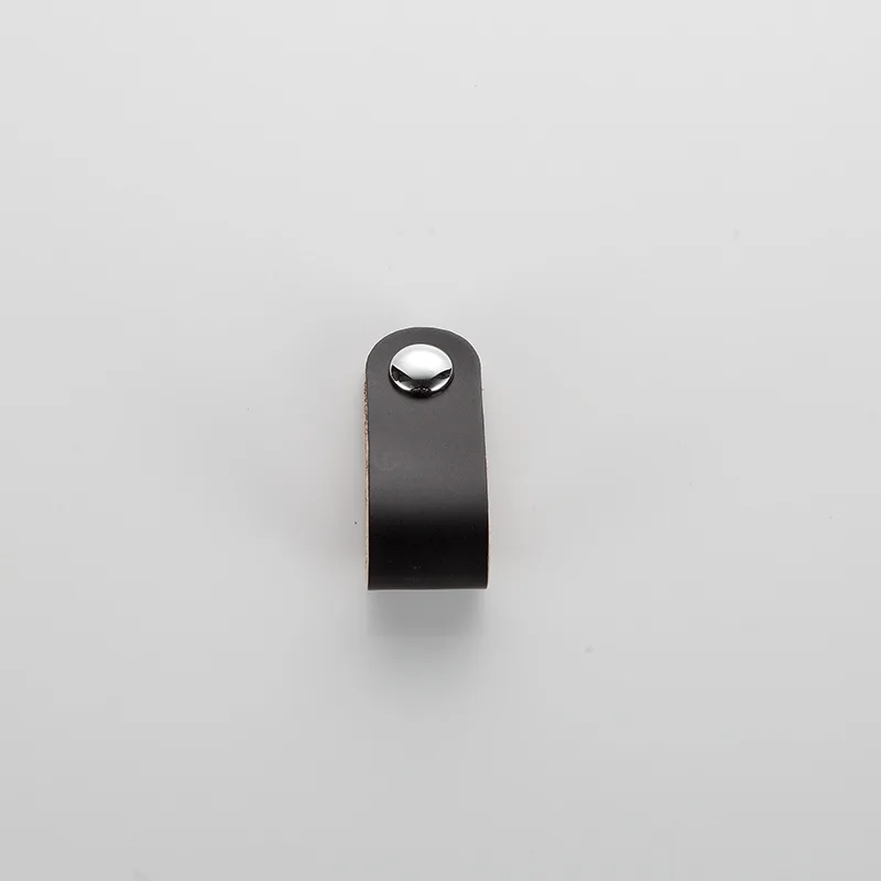 Black A-S Современные ручки для шкафа, кожа, дверная фурнитура, мебельные ручки, выдвижной ящик, шкаф, домашние декоративные предметы - Цвет: Black A-S