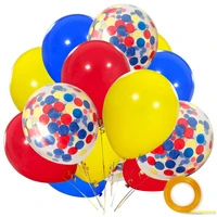 16pcslot party balloons birthday 12inch red yellow royal blue latex balloons confetti balloons baby shower birthday party suppl