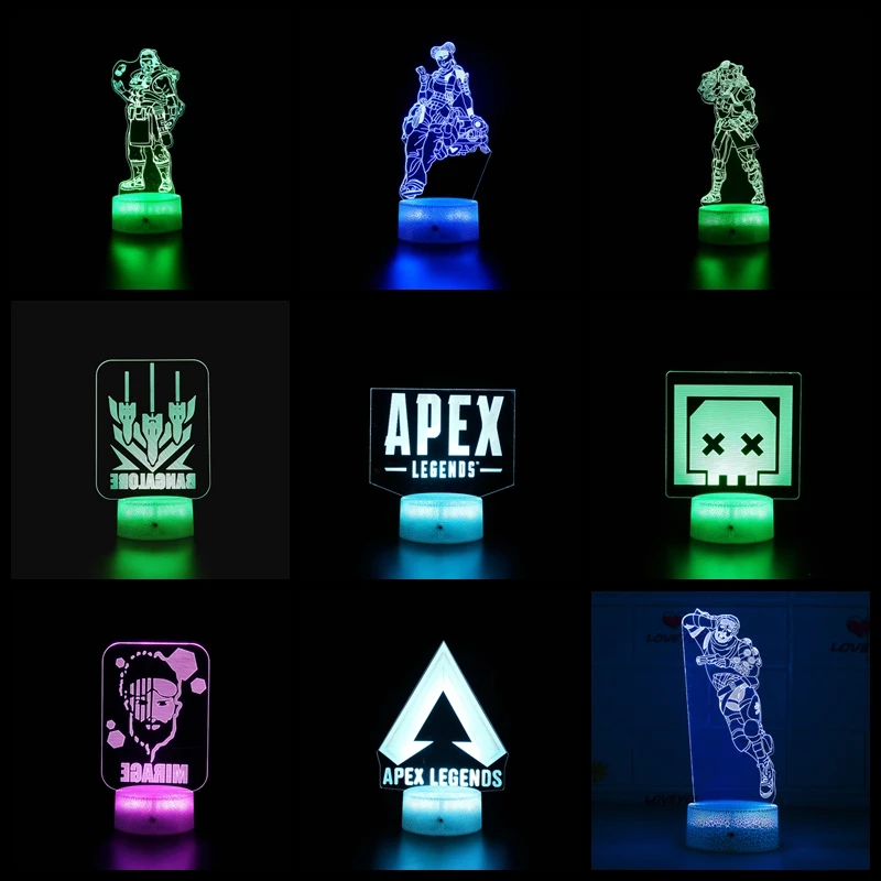 

APEX Legends Hot GAME Multi Color 3D LED Night Light for Home Decor Gift Game Gadgets Lamp