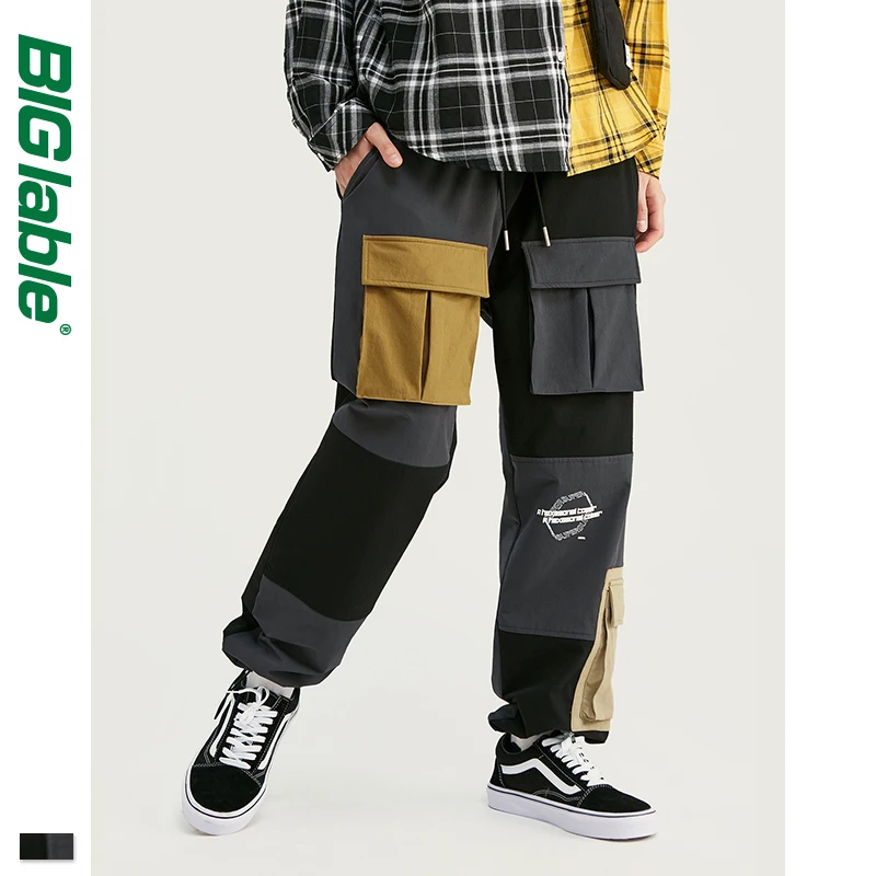 Большой ярлык 2019 Для мужчин брюки карго Брюки с карманами ботильоны перекрестной