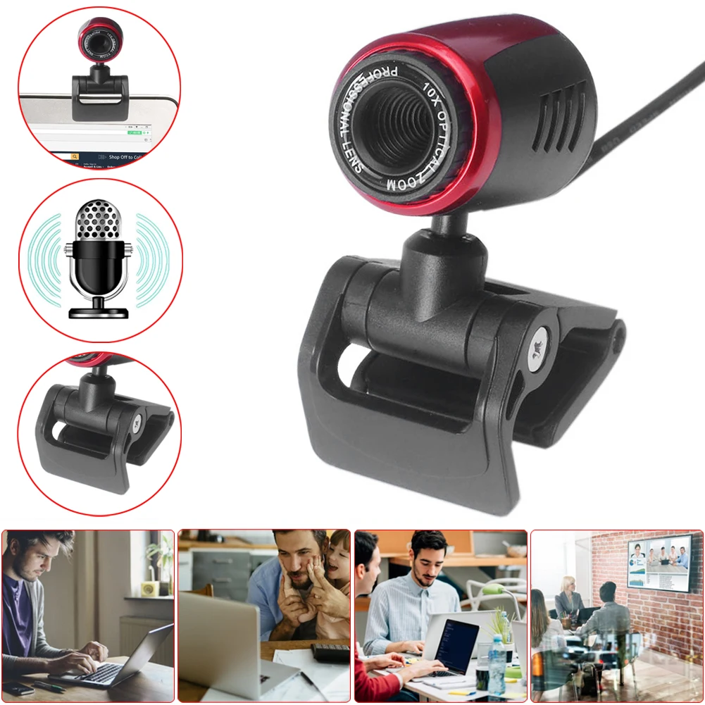 

HD Webcam with Microphone 30FPS USB 2.0 Web Cam For Computer Laptop Video Meeting Telecamera PC Camera CÃ¡mara web 20Abr 2021