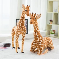 multi size hot selling giraffe plush toys high quality realistic stuffed african grassland wild animal soft dolls kids gifts
