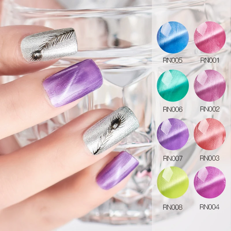 RBAN NAIL Shell Cat Eye Nail Gel Polish Chameleon Magnetic UV Varnish Soak Off LED Lacquer DIY Art | Красота и здоровье