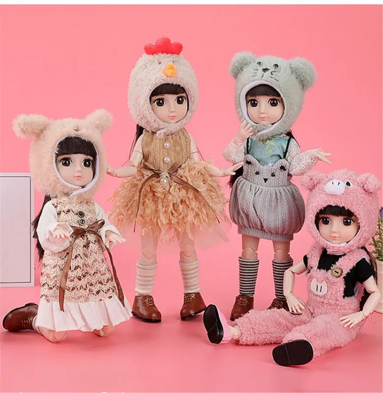 

36cm Animal Costume Doll Of Chinese Zodiac Babies Doll Handmade High Quality For Girl Kids Gift Collection