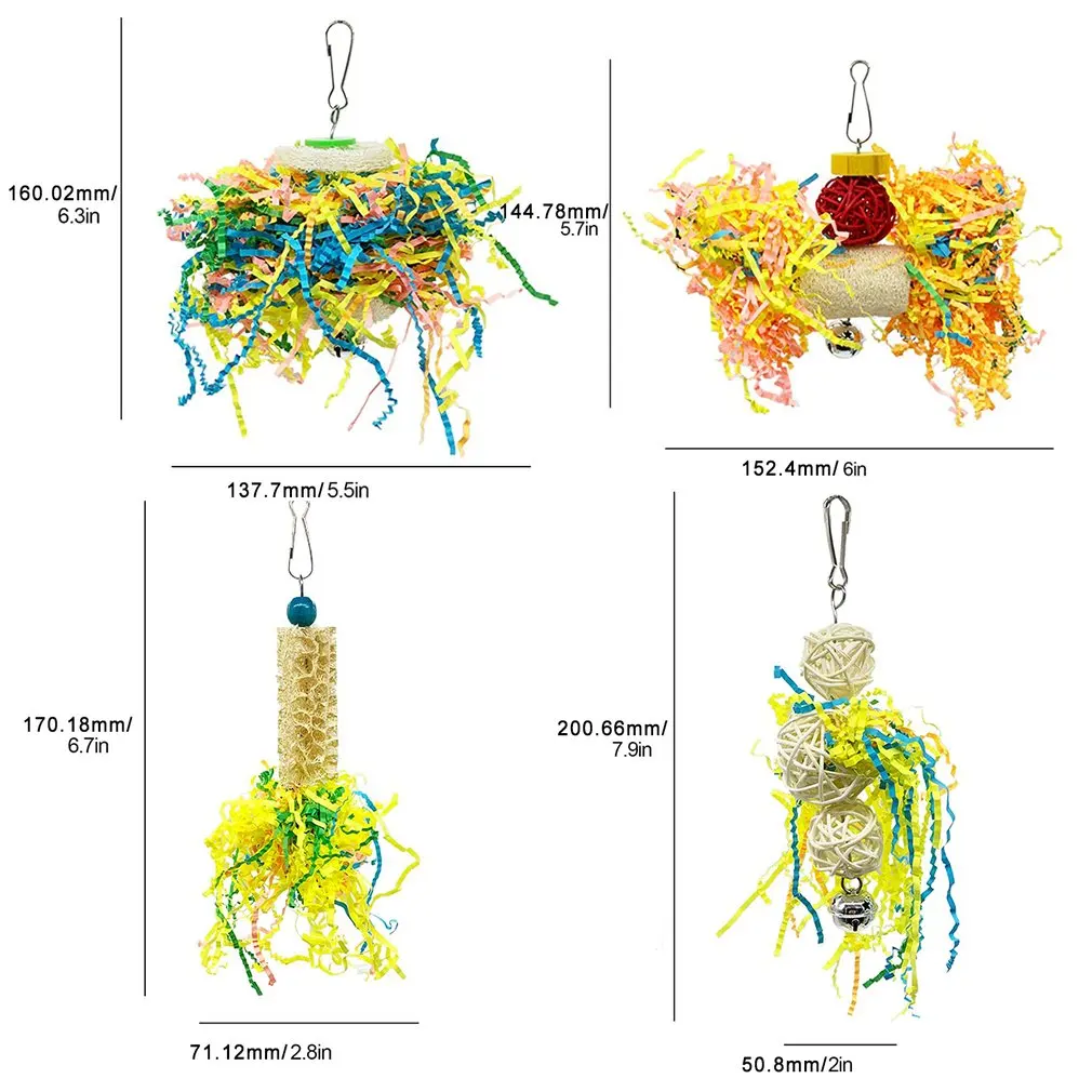 

Parrot Supplies Cage Decoration Shredder Toys Foraging Hanging Toys Parrot Toy Bird Accessories Bird Toy
