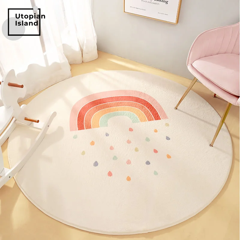Круглый ковер современный Пушистый Ковер для гостиной детей детской спальни