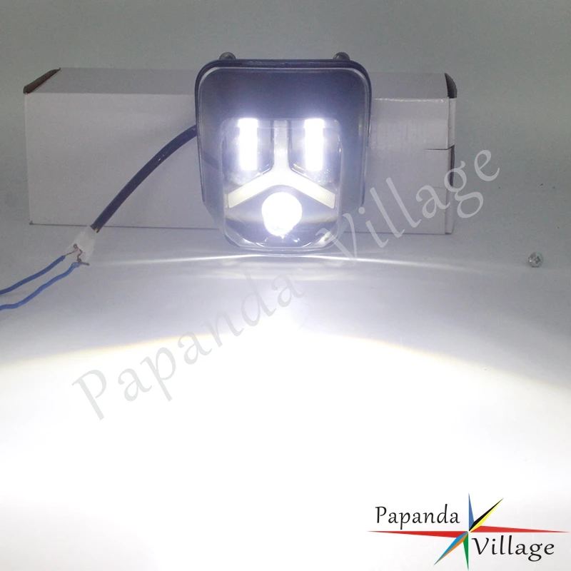 Для Светодиодный фар сборки Hi/короче спереди и длиннее сзади) луч фара белый DRL