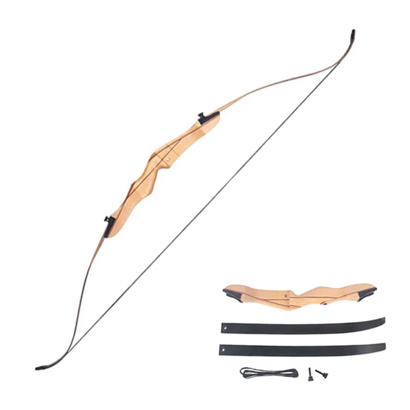 

54/68 inch Recurve Bow 20-30 LBS Riser Wooden Handle Recurve Bow for Archery Outdoor Sport Hunting Practice