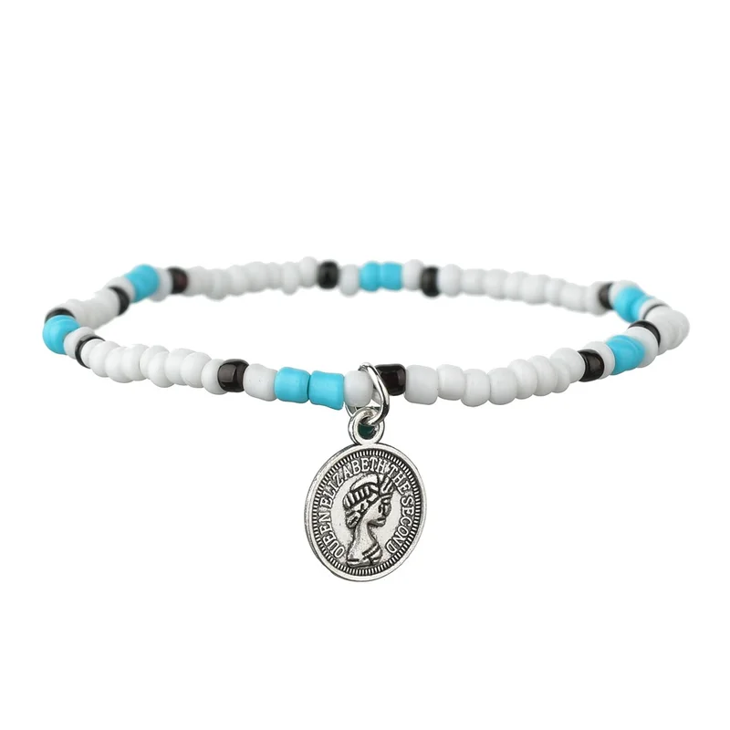 3pcs/set new design shell coin skull pendant anklet for women bohemian bead chain foot jewelry summer girl statement bracelet | Украшения и