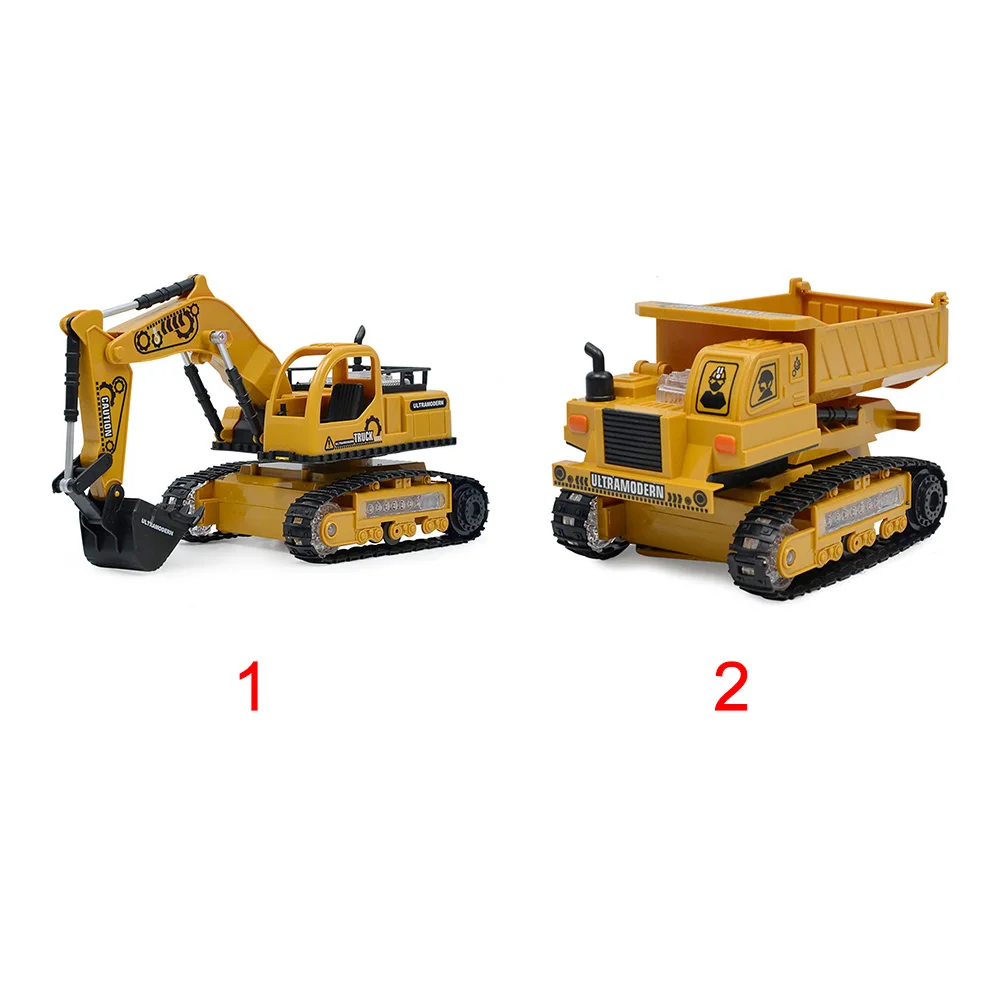Беспроводная модель бульдозера на батарейках подарки для детей музыкальная с
