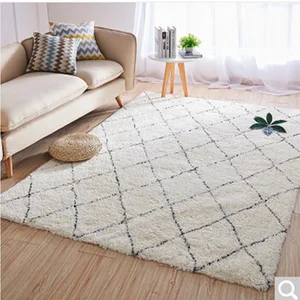 morocco black white geometric pattern carpet for living room home bedroom india cotton woven rug sofa coffee table floor mat free global shipping