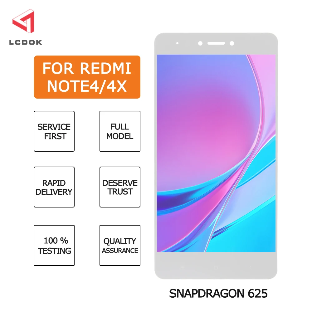 ЖК-для Xiaomi Redmi Note 4 Note 4x ЖК-дисплей с сенсорным экраном дигитайзер сборка панели запчасти Snapdragon 625 Восьмиядерный