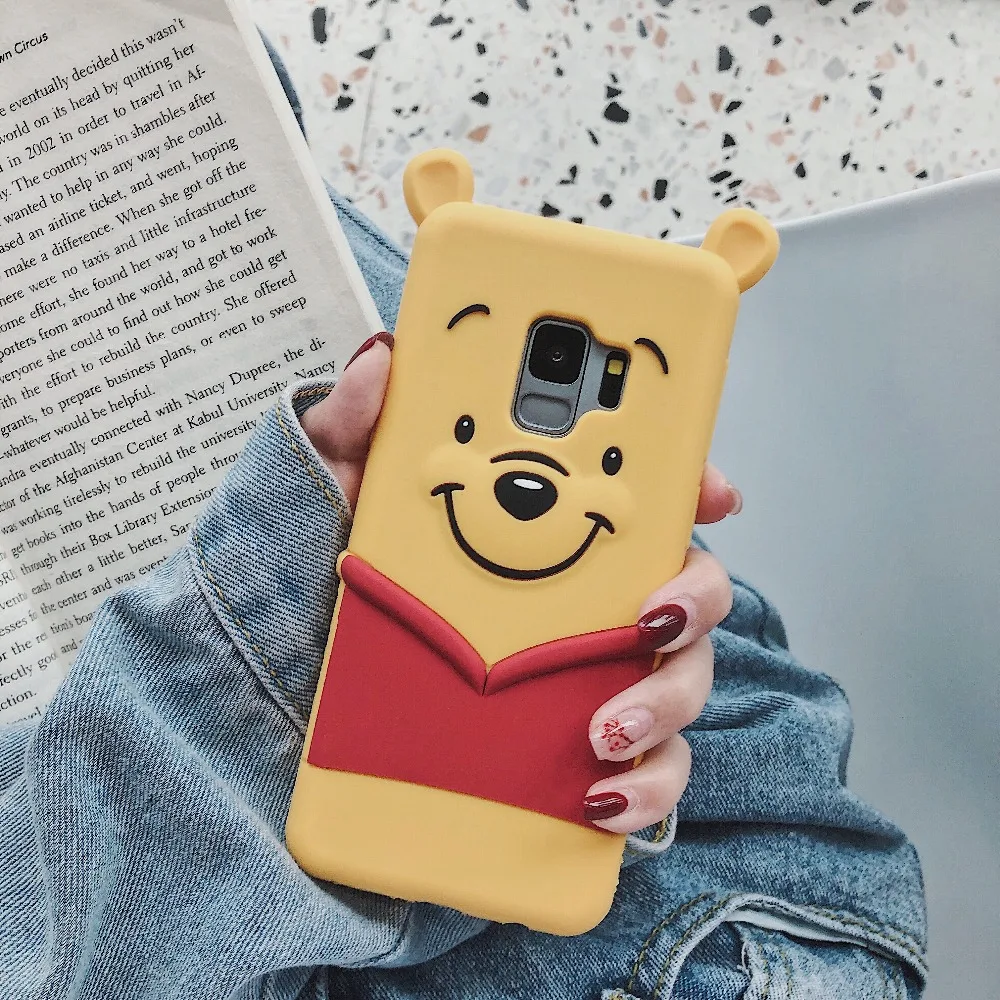 Для samsung galaxy S10 S9 Plus S8 S7 Edge Note 9 8 3D Салли Единорог медведь мультфильм силиконовый чехол для сотового телефона