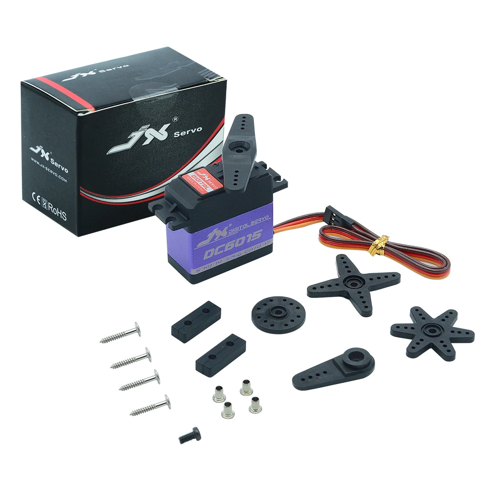 4 шт jx servo dc6015 60 г 15 кг core metal gear digital servo для радиоуп