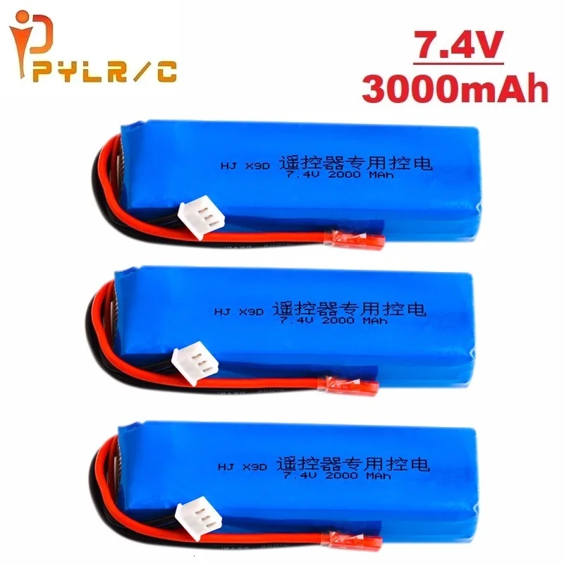 PYLR/C Мощность 7 4 V 3000mah литий-полимерный Батарея Перезаряжаемые для Frsky Taranis X9D плюс