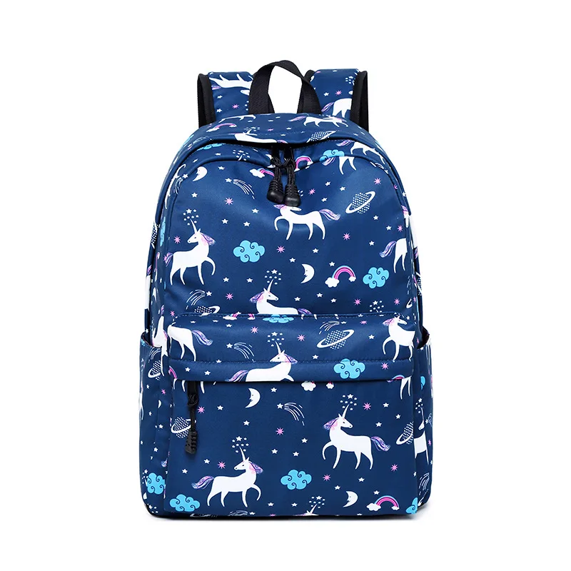 2020 New Style Men and Women Students Unicorn GIRL'S School Bag Junior High STUDENT'S Backpack Burden Relieving Schoolbag |
