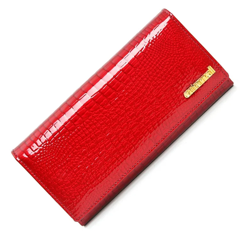 Женский Длинный кошелек из коровьей кожи женские кошельки натуральной роскошный