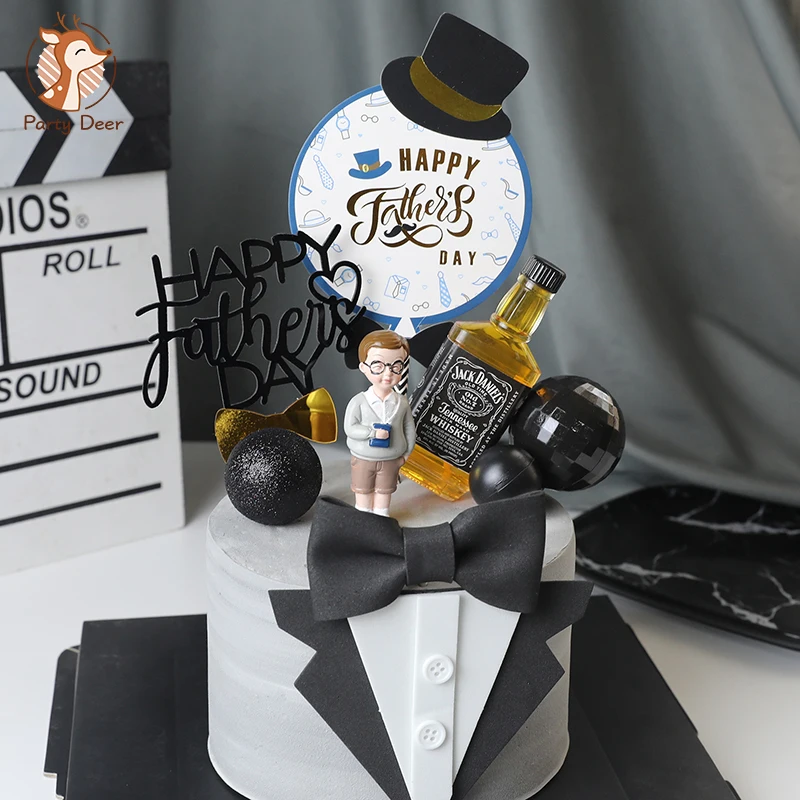 Love Dad Daddy Father's Day Cake Topper for Dad's man Birthday Party Decorations Baking Supplies Gifts |